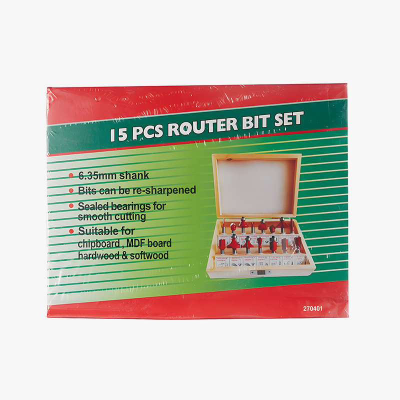 Набор из 15 фрез для деревообработки