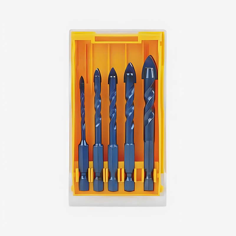 Набор из 5 сверл из сплава с шестигранным хвостовиком и спиральными прорезями из кобальта