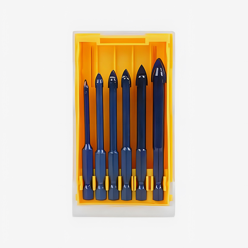 Набор из 6 сверл из сплава с шестигранным хвостовиком и шлицем из кобальта