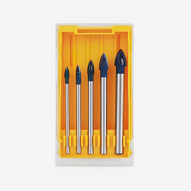 Набор из 5 сверл с круглым хвостовиком и крестообразным сплавом