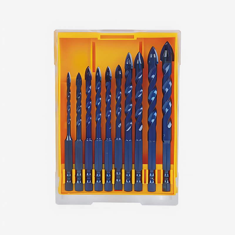 Набор из 10 сверл из сплава с шестигранным хвостовиком и удлиненным крестообразным шлицем из кобальта