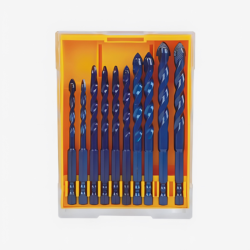 Набор из 10 сверл для стен с шестигранным хвостовиком и высоким содержанием кобальта